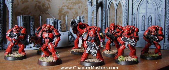 Blood Angel Tactical squad, MK8 space marine, MK8 power armour, Mk VIII power armour, MKVII space marine, MKVI space marine, MKVIII space marine, MK6 space marine, Blood Angel, blood angel with black rim